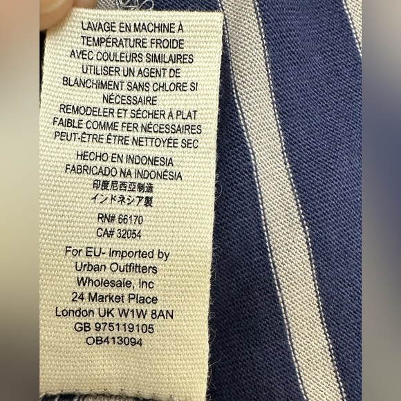 We The Free Blue and White Tank Top Striped Swing Pocket for Casual Comfort - Picture 9 of 12